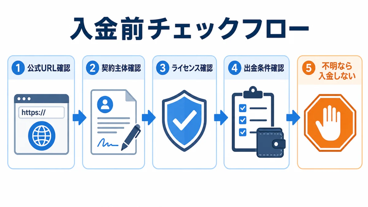 BitMineForex 入金前チェックフロー
