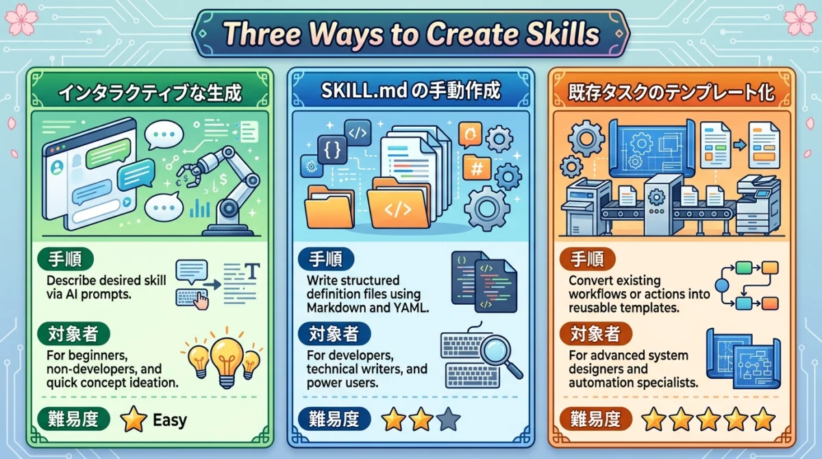 第2章:最小Skillを作る3つの方法 図解