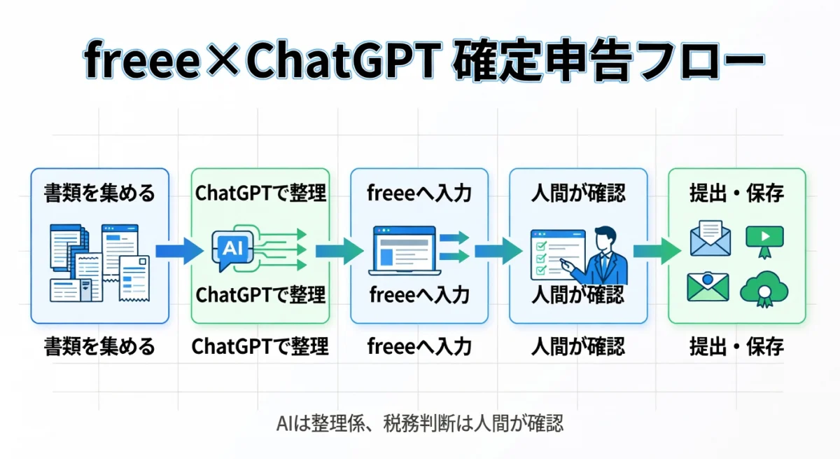 freee×ChatGPT確定申告の全体フロー
