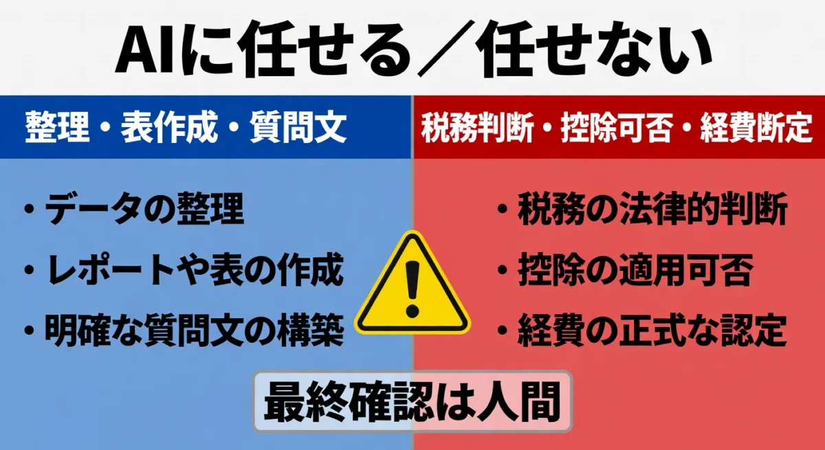 AIに任せる作業と任せない判断