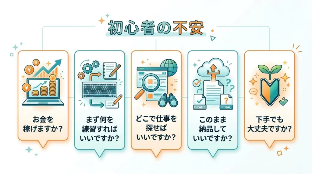 初心者がつまずきやすい不安