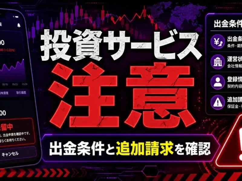 IHIFRE Y15 投資サービス注意 出金条件と追加請求を確認