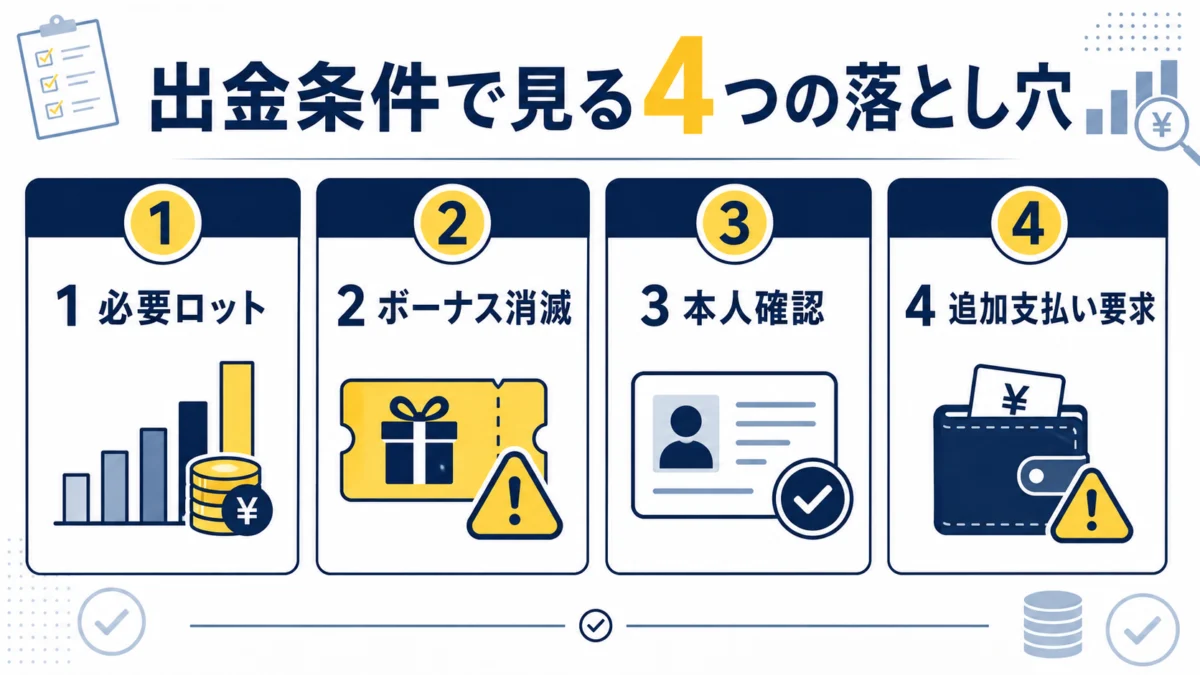 出金条件で見る4つの落とし穴 図解