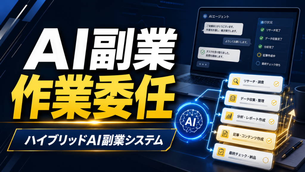 AI副業 作業委任 ハイブリッドAI副業システム