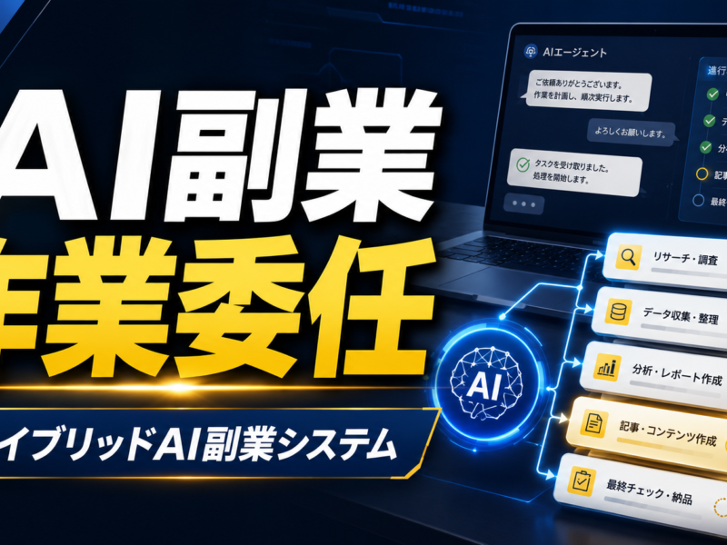 AI副業 作業委任 ハイブリッドAI副業システム