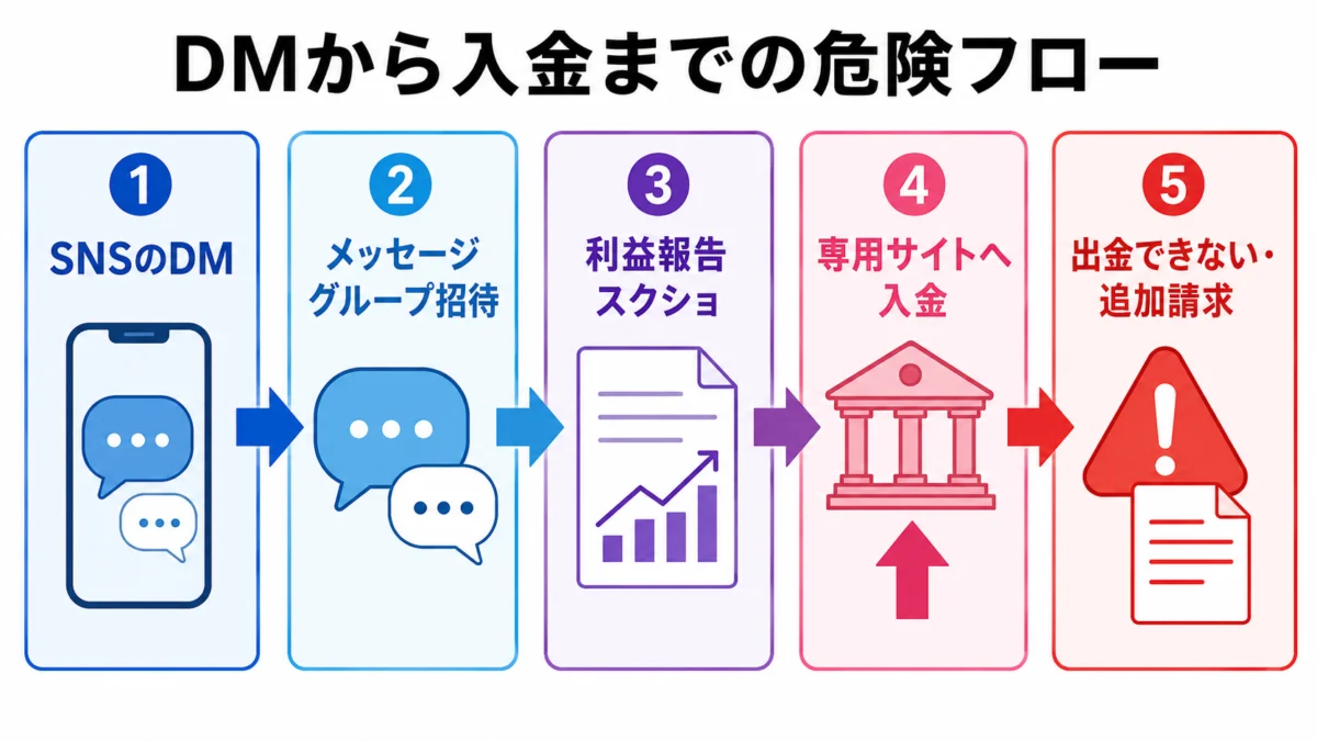 DMから入金までの危険フロー