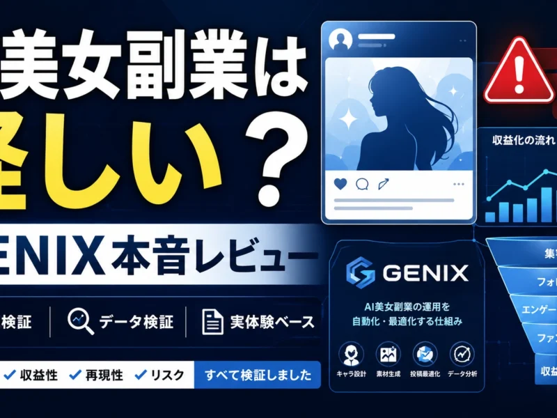 AI美女副業は怪しい？GENIX本音レビュー