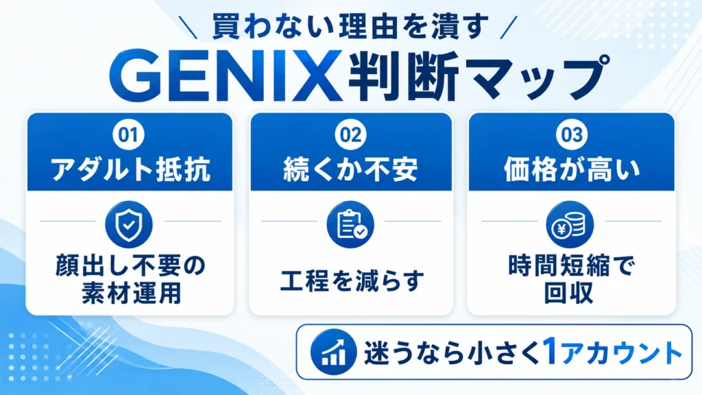 GENIXを買わない理由を潰す判断マップ