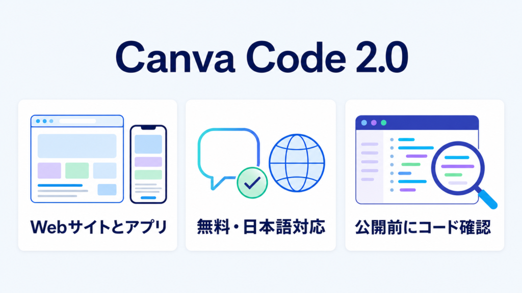Canva Code 2.0でWebサイトとアプリを作る