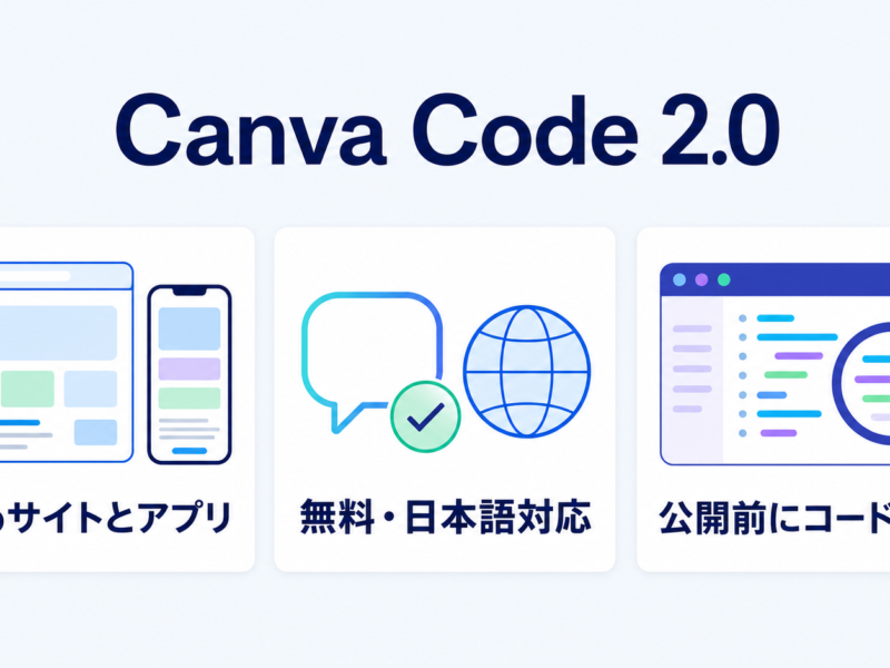 Canva Code 2.0でWebサイトとアプリを作る