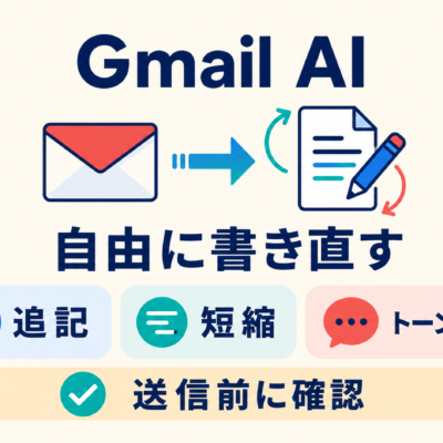 Gmail AIで追記・短縮・トーン変更を自由編集
